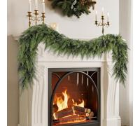 yofit 6FT Garland Christmas Decorations- Artificial Cedar Pine Garlands for Fireplace Mantel, Table, Door Frame, Staircase- Christmas Indoor/Outdoor Holiday Decor