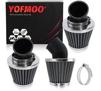 YOFMOO Air Filter 35mm 45 Degree Angled for 50cc 70cc 90cc 110cc 125cc 2-stroke 4-stroke Engine Motorcycle ATV Quad Scooter Go Kart Moped Chopper Pit Dirt Pocket Mini Bike 34mm 36mm Pack of 3