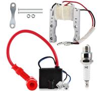 YOFMOO Magneto Coil CDI Ignition Coil Spark Plug for 49cc 50cc 60cc 66cc 80cc 2-stroke Engines Motorized Bicycle Motor Bike ATV Quad Scooter 2-Wire High Performance