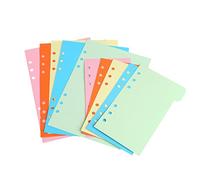 YOFO 5Pcs A6 Dividers Insertable Index Page Tab Cards, Colored 6-Holes Binder Classified Lables for Filofax Notebook/Travel Diary/Planner (A6)