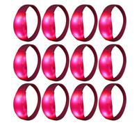 YOFOBU 12 Pcs LED Glow Bracelets Sound Activated Flashing Light Up Bracelet for New Years Eve Glow in the Dark Party Supplies Christmas Party Favors Birthday Gift Carnival Concerts Night Events