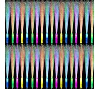 YOFOBU 15PCS LED Fiber Optic Wands Glow Fiber Wands Bulk LED Light Up Wands with 3 Flashing Modes LED Flashing Sticks for Halloween Christmas Valentine's Day Wedding Birthday(RedGreenWhite)