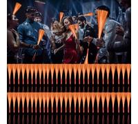 YOFOBU 60 Pack Orange Glow Fiber Optic Wands,LED Light Up Wands with 3 Flashing Models,Glow in the Dark Wands for Halloween,Christmas,Thanksgiving Birthday,Concert Club Party Favors