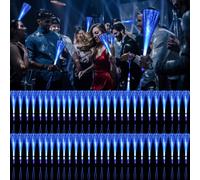YOFOBU 60 PCS Blue Fiber Optic Wands Glow Fiber Wands Bulk LED Light Up Wands with 3 Flashing Modes LED Flashing Sticks for Halloween Christmas Valentine's Day July 4th Wedding Gender Reveal Birthday