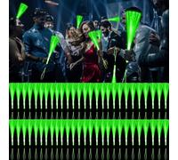 YOFOBU 60 PCS Green Fiber Optic Wands Glow Fiber Wands Bulk LED Light Up Wands with 3 Flashing Modes LED Flashing Sticks for Christmas New Year St. Patrick’s Day Easter Wedding Bridal Shower Carnival