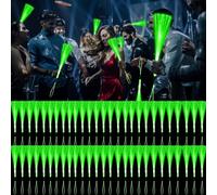 YOFOBU 72 PCS Green Fiber Optic Wands Glow Fiber Wands Bulk LED Light Up Wands with 3 Flashing Modes LED Flashing Sticks for Christmas New Year St. Patrick’s Day Easter Wedding Bridal Shower Carnival
