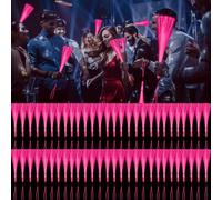 YOFOBU 72 PCS Pink Fiber Optic Wands Glow Fiber Wands Bulk LED Light Up Wands with 3 Flashing Modes LED Flashing Sticks for Halloween Christmas New Year Valentine's Day Wedding Gender Reveal Birthday