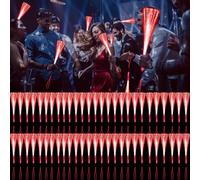 YOFOBU 72 PCS Red Fiber Optic Wands Glow Fiber Wands Bulk LED Light Up Wands with 3 Flashing Modes LED Flashing Sticks for Easter,Mother's Day,July 4th Christmas Wedding Bridal Shower Birthday