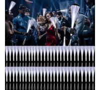 YOFOBU 90 PCS White Fiber Optic Wands Glow Fiber Wands Bulk LED Light Up Wands with 3 Flashing Modes LED Flashing Sticks for Halloween,Christmas,Valentine'd Day,July 4th,Wedding Bridal Shower Birthday