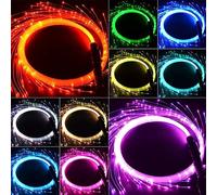 YOFOBU LED Fiber Optic Whip - 6ft Swivel Pixel Whip with 23 Color Effect Modes for Rave, Club, EDM & Parties