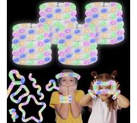 YOFOBU White Light Up Pop Tubes,24Pack Glow Sticks Party Favors for Kids Easter Basket,LED Sensory Fidget Tubes for Goodie Bag Stuffers,Birthday Party Easter Gifts for Boy Girl