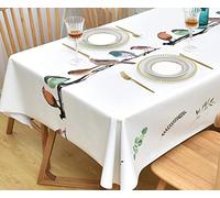 Yofori Table Cloth Plastic Tablecloth Wipeable PVC Wipe Clean WaterProof Table Cover (Bird, 137x250cm)