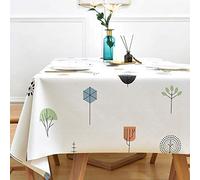 Yofori Table Cloth Plastic Tablecloth Wipeable PVC Wipe Clean WaterProof Table Cover (Refreshing, 137x137cm)