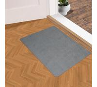 YOFTLUJU Indoor Super Thin 40 x 60 cm Door Mat, Non-Slip Absorbent Dirt-Repellent Entrance Mat, Washable Doormat for Front Door, Flat Inner Floor Mat (Light Grey)