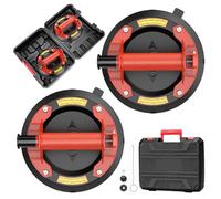 Yofuly 2 Pack 8'' Glass Suckers Lifters, Heavy Duty Glass Tile Suction Cups, Powerful Industrial Vacuum Tile Suction Lifter 200KG/440lbs for Moving Window, Tile, Marbles, Granite Lifting (Red)