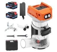 Yofuly Cordless Palm Router for Makita 18V 21V Battery - 2Pcs * 3.0Ah Battery 30000RPM 800W Wood Router Trimmer Tool 40mm Stroke Height Hand Router for Woodworking