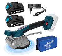 Yofuly Tile Vibration Tool, Cordless Tile Vibration Leveling Machine with 2PCS 2000mAh Batteries, 100kg Adsorption Capacity 5 Adjustable Speed, Tile Suction Lifter for Tile, Window, Glass
