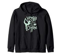Yoga and Coffee Artwork - Mindfulness Lover Zip Hoodie