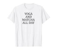 Yoga and Matcha All Day Value Graphic T-Shirt, Men, White, XL