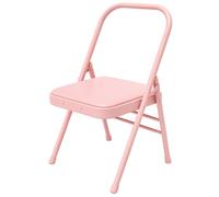 Yoga Auxiliary Chair, Metal Backless Yoga Folding Chair | Non-Slip Feet Covers, Lumbar support, Padded Seat, for Stretching & Twisting Exercises