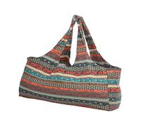 Yoga Bag, Canvas Yoga Shoulder Bag with Pockets and Zipper Large Capacity Yoga Mat Bag Tote Bag Multi-Function Sports Bag for Yoga Swimming Vacation Dance Colorful