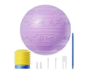 Yoga Ball - Balance Exercise Ball for Core Training, Pregnancy, Utility Chair Use | Anti-burst Stability Ball for Fitness, Gym, Pilates, Stretching, Birth, and Support