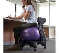 Yoga Ball Chair for Heavy Duty Balance Exercise, Inflatable Base for Core Strengthening, Ideal Office Chair for Physiotherapy and Sitting Support