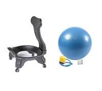 Yoga Ball Chair for Heavy Duty Balance Exercise, Inflatable Base for Core Strengthening, Ideal Office Chair for Physiotherapy and Sitting Support