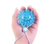 Yoga Ball Durable 6CM Spiky Massage Grip Ball with Rope String Spike Massager Trigger Point Hand Yoga Ball Hand Rehabilitation Trainer Yoga Exercise Ball(Transparent Blue 6CM)