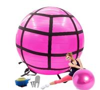 Yoga Ball Fitness Balance Ball for Basic Workouts, Pregnancy Exercise or Office Chair Use | Anti-Butter Stability Ball with Fast Pump, Ergonomic Yoga Sitting Ball
