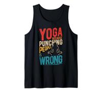 Yoga Because Punching People is Wrong Funny Yoga Tank Top