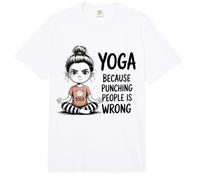 Yoga Because Punching People is Wrong Meditation Comfort Colors Adult Heavyweight T-Shirt