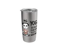 Yoga Because Punching People is Wrong Meditation Stainless Steel Insulated Tumbler