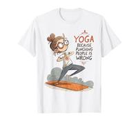 Yoga Because Punching People is Wrong Yoga Lovers Funny Yoga T-Shirt