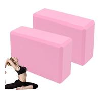 Yoga Block - 2 Pieces EVA Foam Workout Accessories | EVA Foam Anti-Slip Stretch Wedge Versatile for Home Workout, Hot Yoga, Squat, Stretching, Sport, Meditation