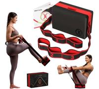 Yoga Block and Strap Set - Non Slip EVA Foam Brick with Detachable 11 Loop Resistance Strap, Use Together or Separately for Pilates, Physio, Stretching and Mobility Training
