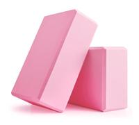 Yoga Blocks 2 Pack, 9x6x3in Pilates Block, Non-Slip Foam Brick for Exercise