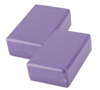 Yoga Blocks 2 Pack, Foam Blocks Gym Foam Brick Yoga Accessories Exercise Equipment (Purple)