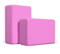 Yoga Blocks 2 Pack, Premium Yoga Brick Foam Blocks to Improve Strength, Flexibility & Balance, Light Weight - Safe and Stable Support for Yoga, Pilates, Meditation & Stretching (Magenta)