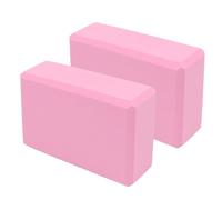 Yoga Blocks - 2x Exercise Blocks for Working out | EVA Foam Slip-Resistant Balance Stretcher for Workout Meditation Squatting Handstand Hot Yoga Gym Sports Beginner Advanced