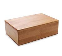 Yoga Blocks Bricks, Wooden Bamboo Yoga Block, Support Bricks to Deepen Poses, Improve Strength and Aid Balance and Flexibility, Non-toxic, Odorless, and Water-Resistant