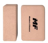 Yoga Blocks Cork Set of 2 Modern Fitness 22cm x 14cm x 14cm