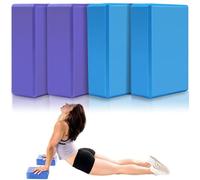 Yoga Blocks High Density EVA foam,Bootoow 4 PCS Yoga Bricks Light Weight, Anti-slip Surface to Improve Spine Flexibility
