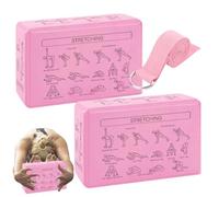 Yoga Blocks - Non-Slip Exercise Block, 2-Piece Foam Gym Blocks, Pilates Stone | Yoga Stones for Beginners, Women, Meditation, Training, Stretching, Balance, Flexibility, Travel, F
