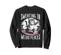 Yoga Cat Aerobics Kitten Sweating in Weird Places Sweatshirt