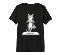 Yoga Cat Pose Feline Meditation Zen Premium T-Shirt