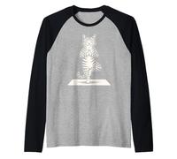 Yoga Cat Pose Feline Meditation Zen Raglan Baseball Tee