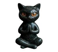 Yoga Cat Statue Halloween Animal Figurine Resin Statue Decor