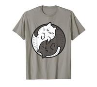 Yoga Cat Yin Yang Position Yoga Workout Gift T-Shirt