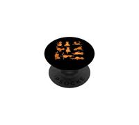 Yoga Cats Namaste Poses - Funny Feline Yogi Graphic PopSockets Adhesive PopGrip